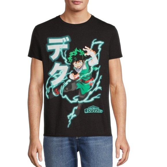 NWT MY HERO ACADEMIA DEKU IZUKU MIDORIYA SHOOT STYLE LIGHTING MEN'S TEE - Picture 1 of 5